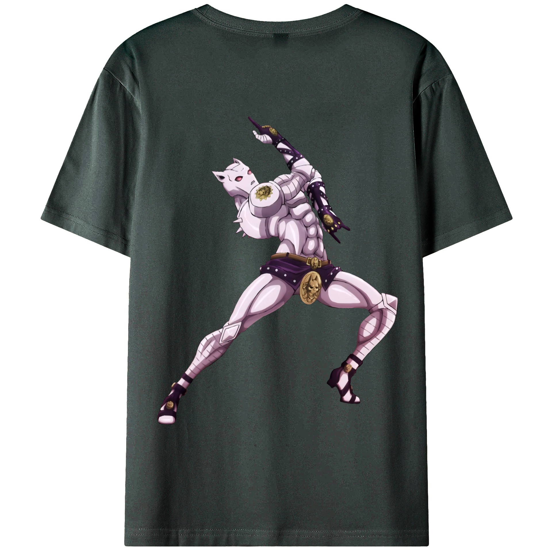 （画像用） ジョジョの奇妙な冒険 きら よしかげ JoJo's Bizarre Adventure Kira Yoshikage 綿100％ メンズ半袖Tシャツ（バックプリント） 通気性